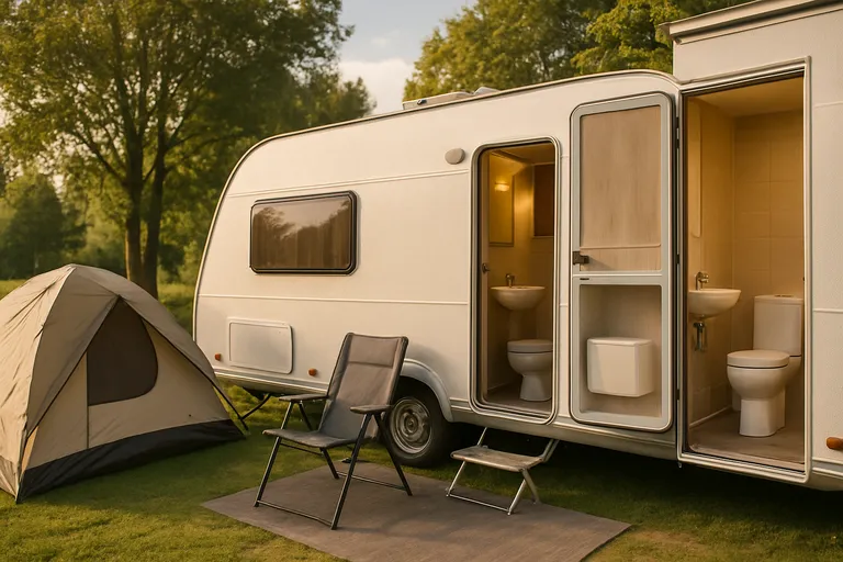 Camping met privé sanitair